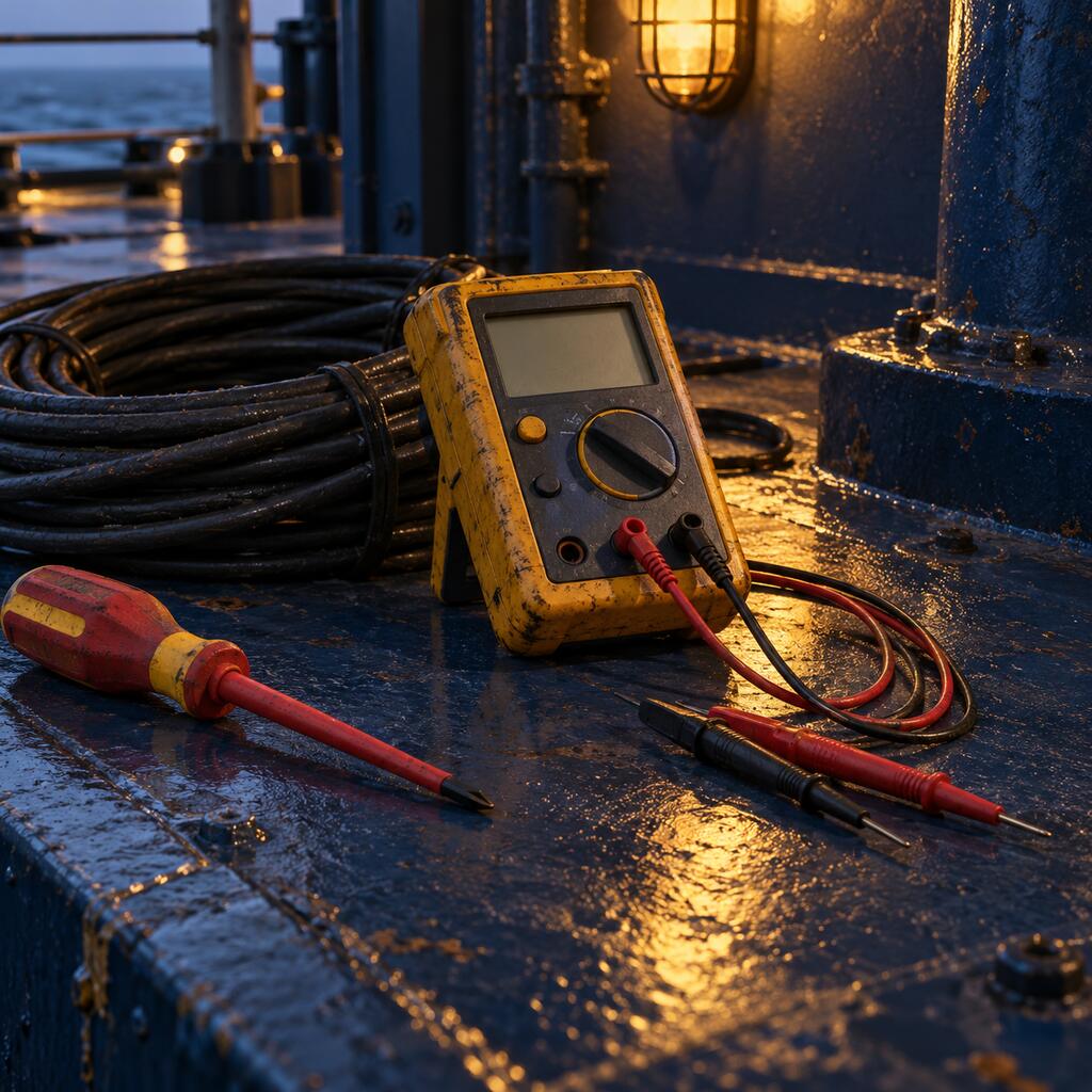 Insulation tester on deck